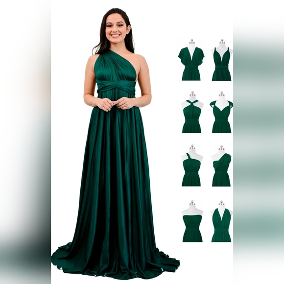Amazing New Belle's Design | Dresses | Convertible Infinity Dress Bandeau  Long Maxi Bridesmaidprom Dresses Evergreen | Poshmark